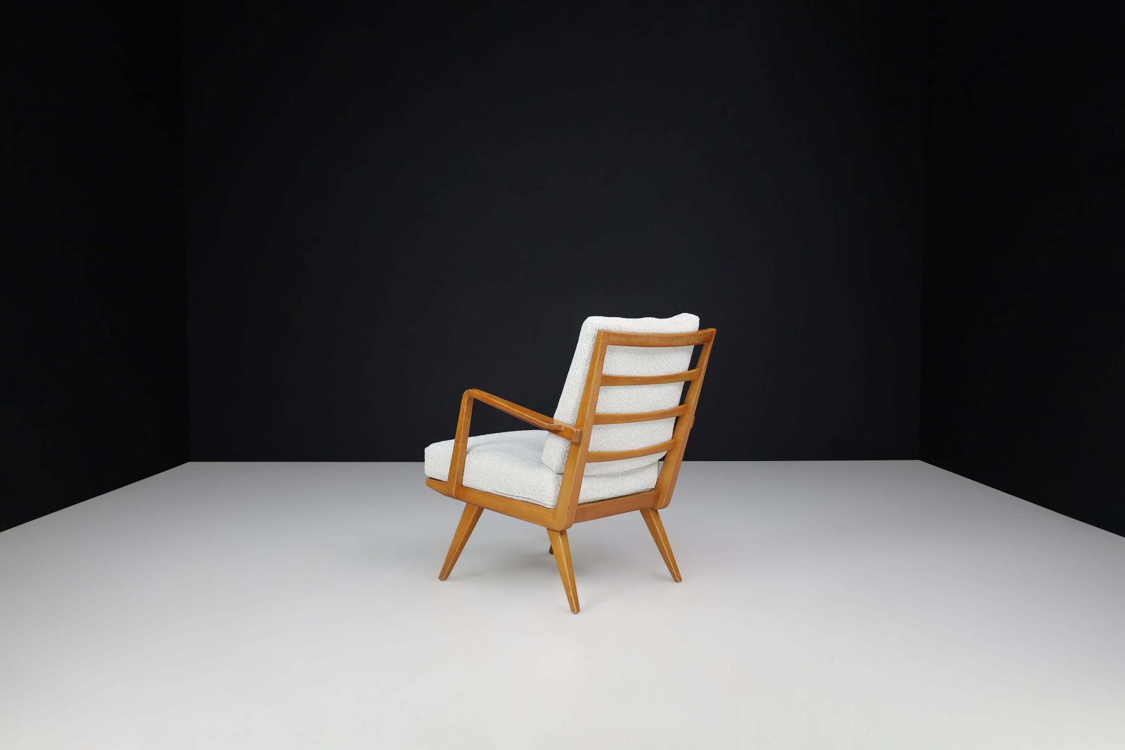 1759.0 Walter Knoll "Antimott" Lounge Chair With Bouclé Cushions Germany, 1950s photo