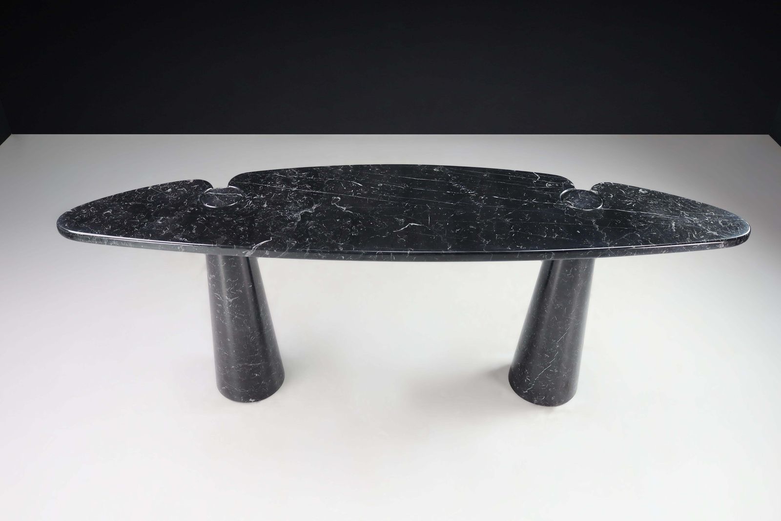 Angelo Mangiarotti For Skipper Black Marquina Marble "Eros" Console, Italy 1970s photo furniture