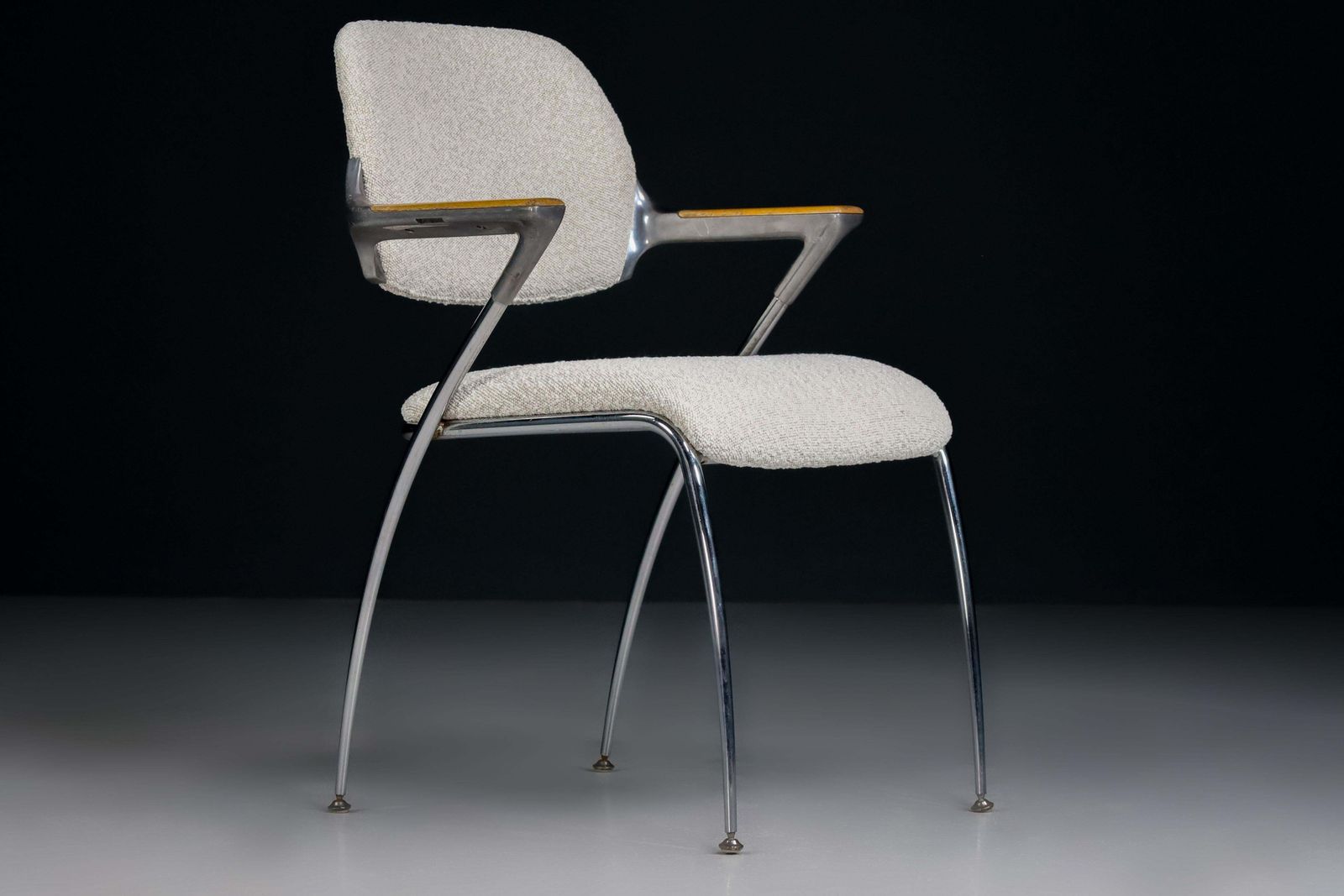 Francesco Zaccone For Thonet Golf Chairs In New Bouclé Upholstery, Germany 1970 photo for sale
