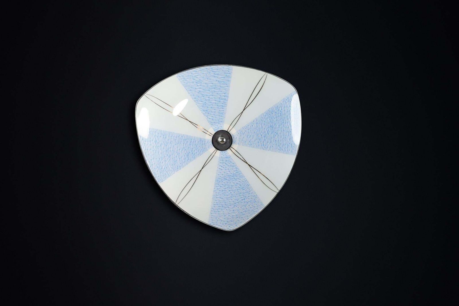 Mid Century Glass Hanging Pendant Or Wall Light Brussels World Expo 1958 (No55) photo for sale