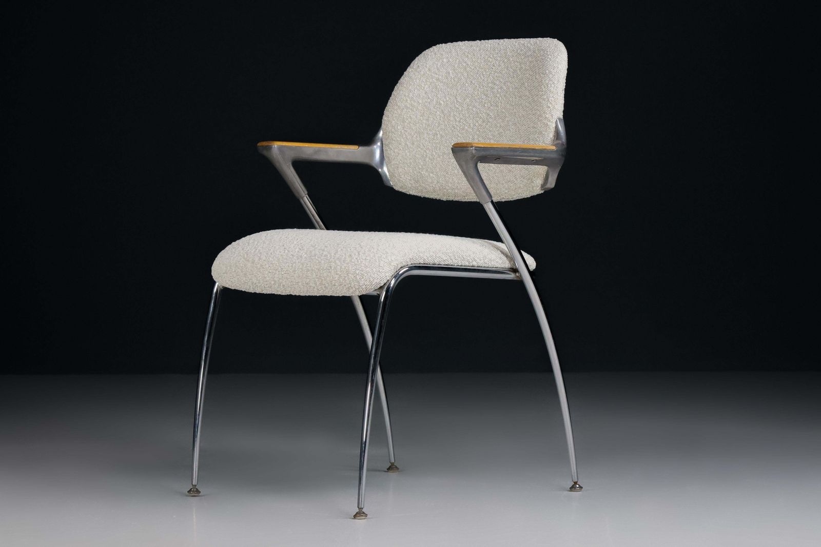 photo furniture Francesco Zaccone For Thonet Golf Chairs In New Bouclé Upholstery, Germany 1970