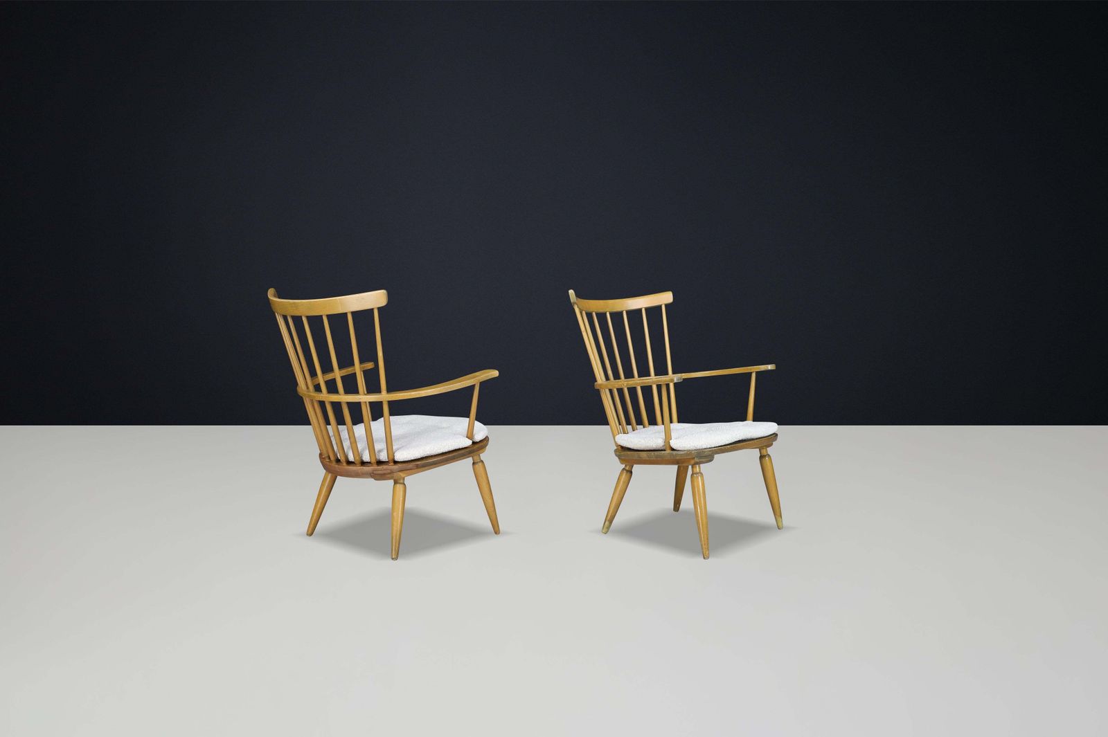 Midcentury Armchair With New Boucle Cushions By Franz Schuster, Austria, 1950s photo Furniture