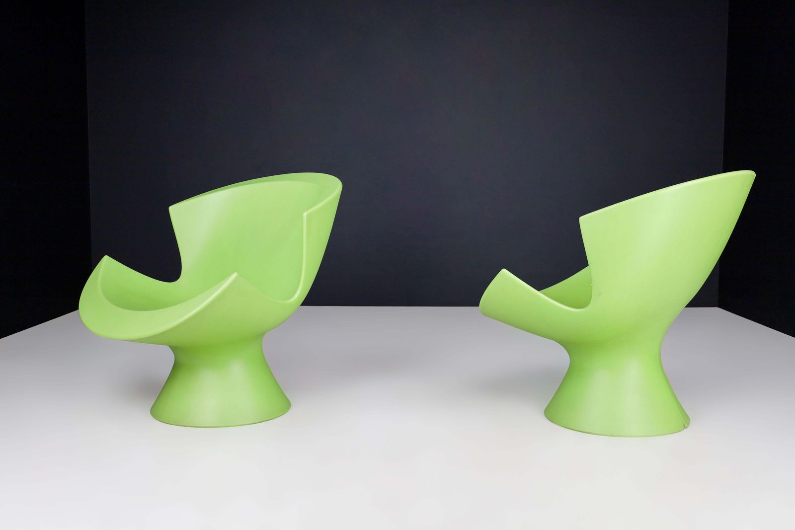 Karim Rashid Kiwi Green "Kite" Chairs For Label The Netherlands 2004. photo for sale