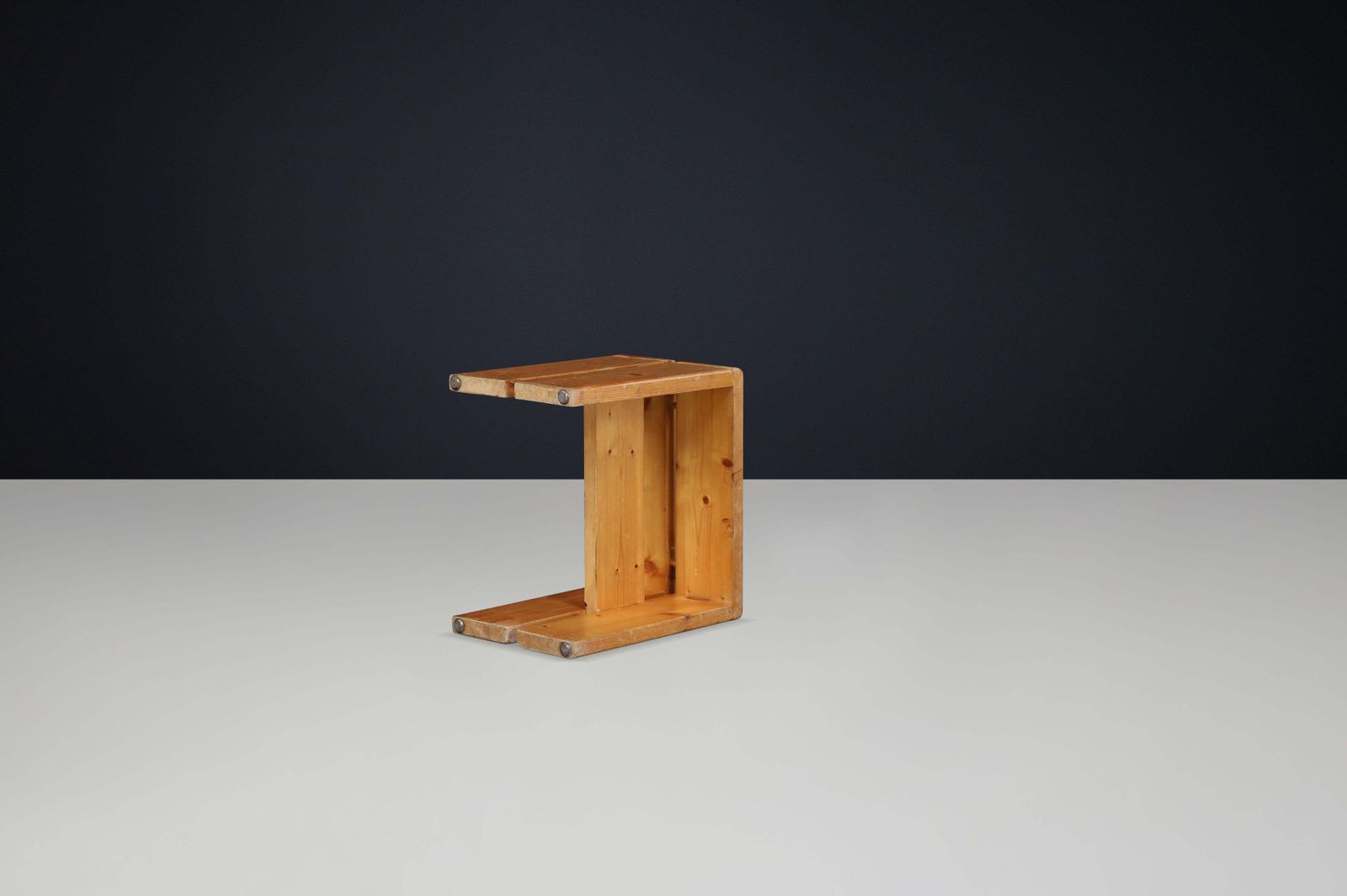 Charlotte Perriand Mid Century Pine Stool, Les Arcs Ski Resort, 1960s photo 1727.0