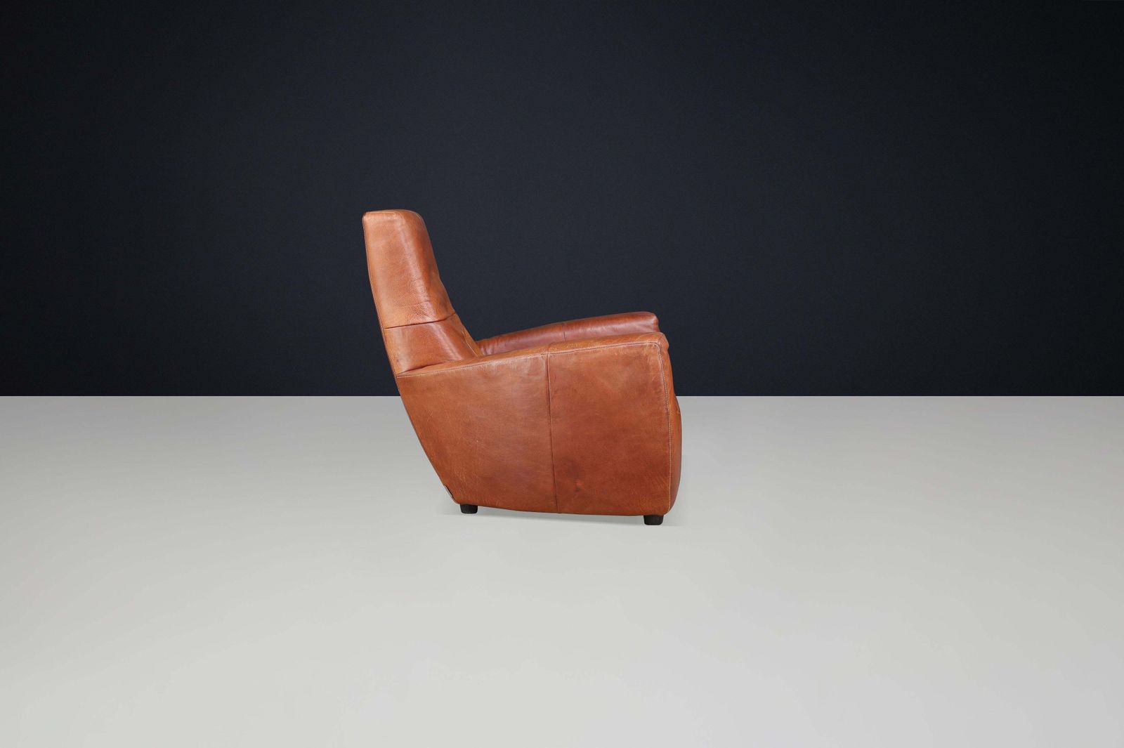 Vintage Gerard Van Den Berg Leather Lounge Chair, The Netherlands, 1970s photo 3679.0
