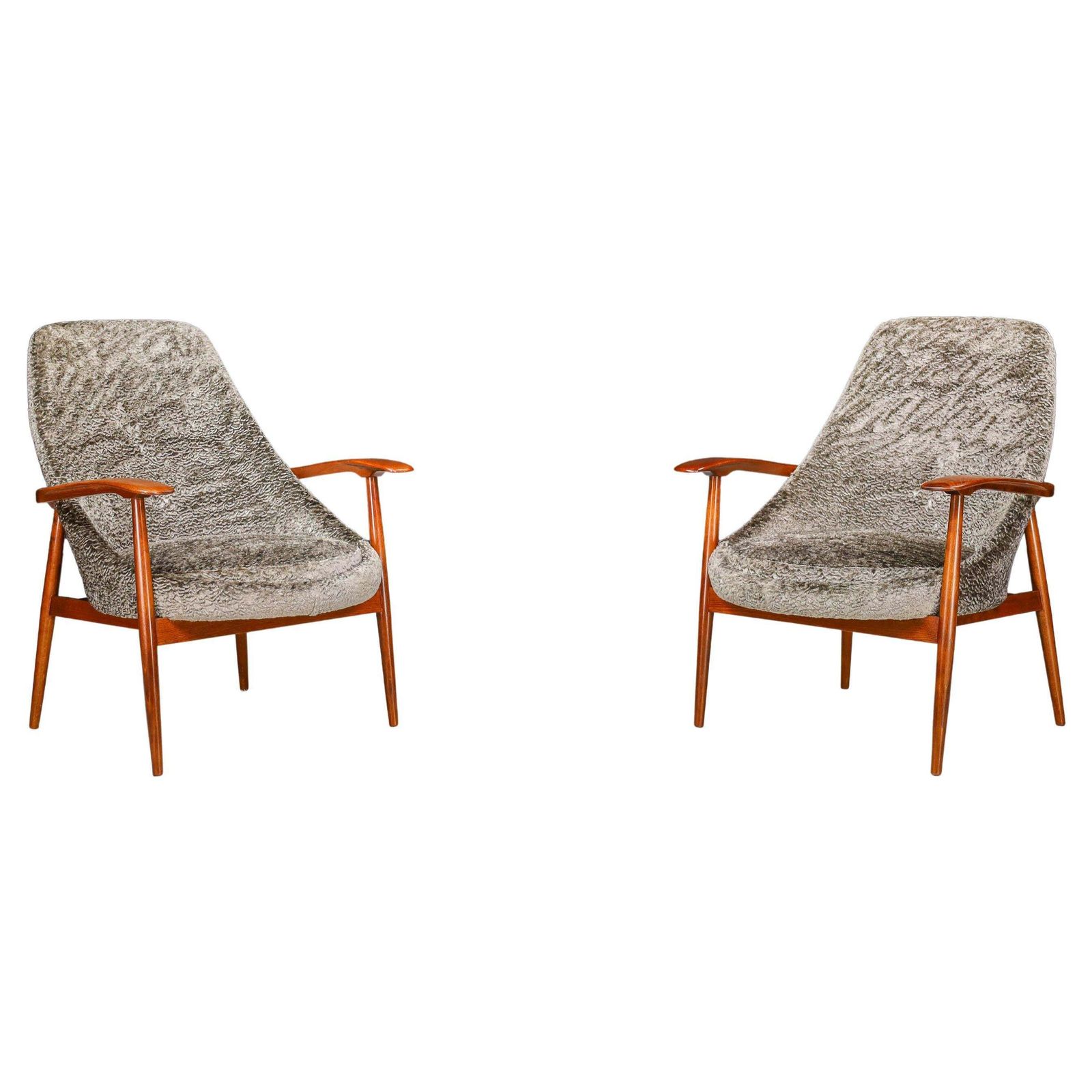 Pair Of Mid Century Modern Italian Lounge Chairs, 1950s