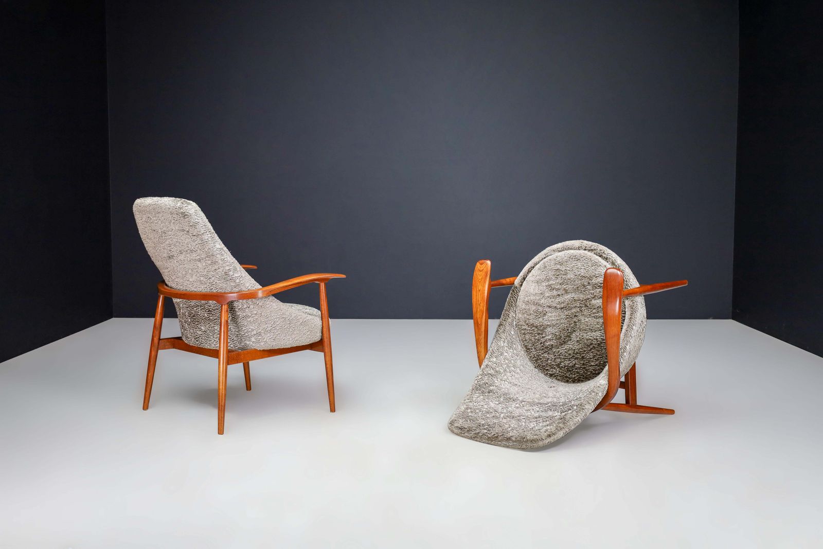 Pair Of Mid Century Modern Italian Lounge Chairs, 1950s photo Furniture