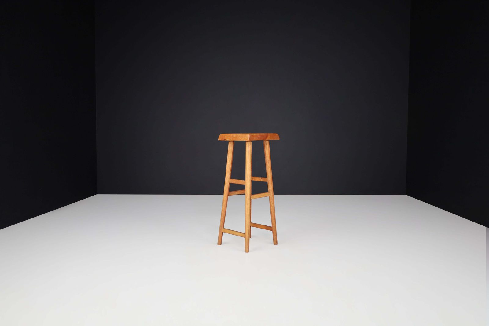 Pierre Chapo, Elm Bar Stool S 01 C France, 1960 photo for sale