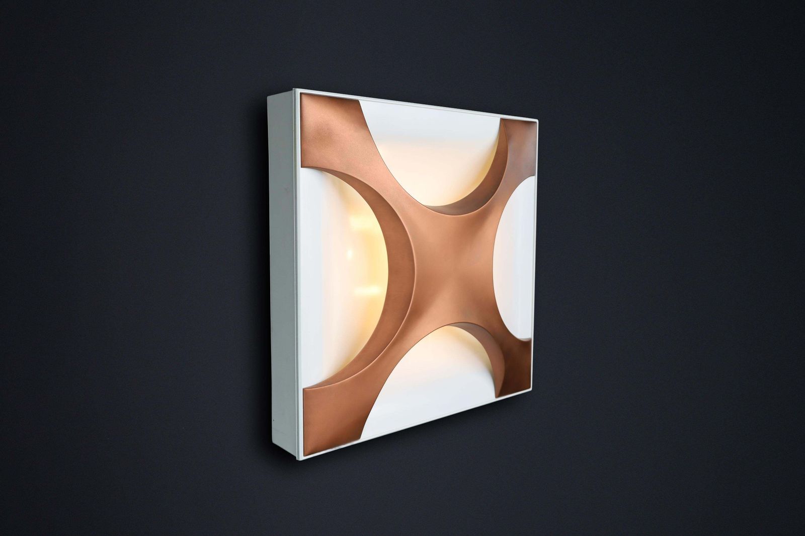 1968 “Cross Oyster” Wall Sculpture Lights By Rolf Krüger For Staff Leuchten photo buy