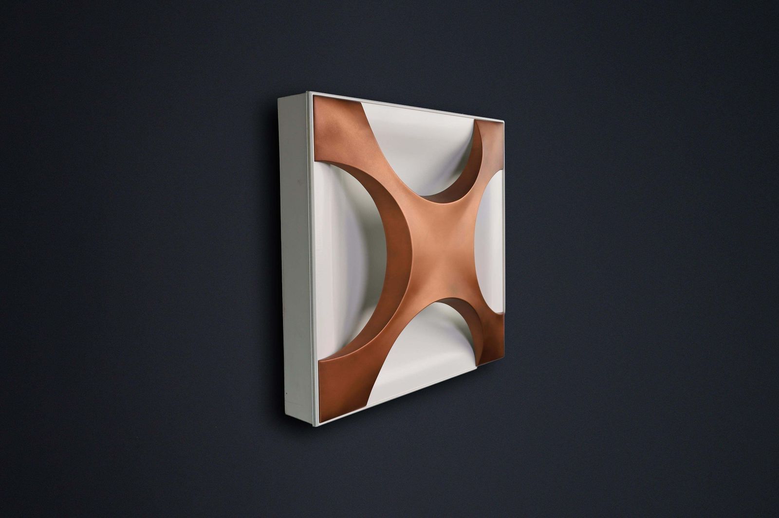 Art 1968 “Cross Oyster” Wall Sculpture Lights By Rolf Krüger For Staff Leuchten photo