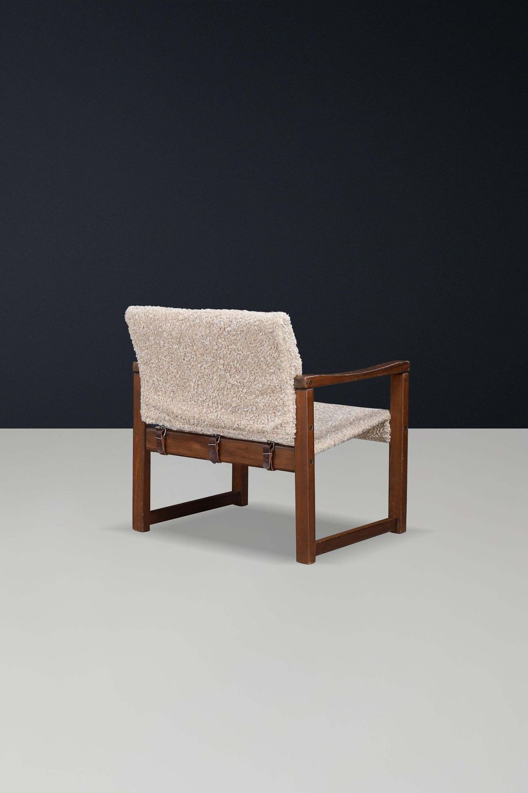 photo furniture Set Of 2 Lounge Chairs By Karin Mobring In Pine And Teddy Fabric, Sweden, 1970s