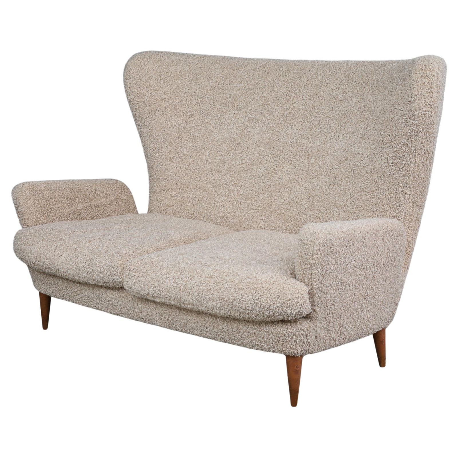 Mid Century Modern Sofa By Emilio Sala & Giorgio Madini In New Teddy Upholstery.