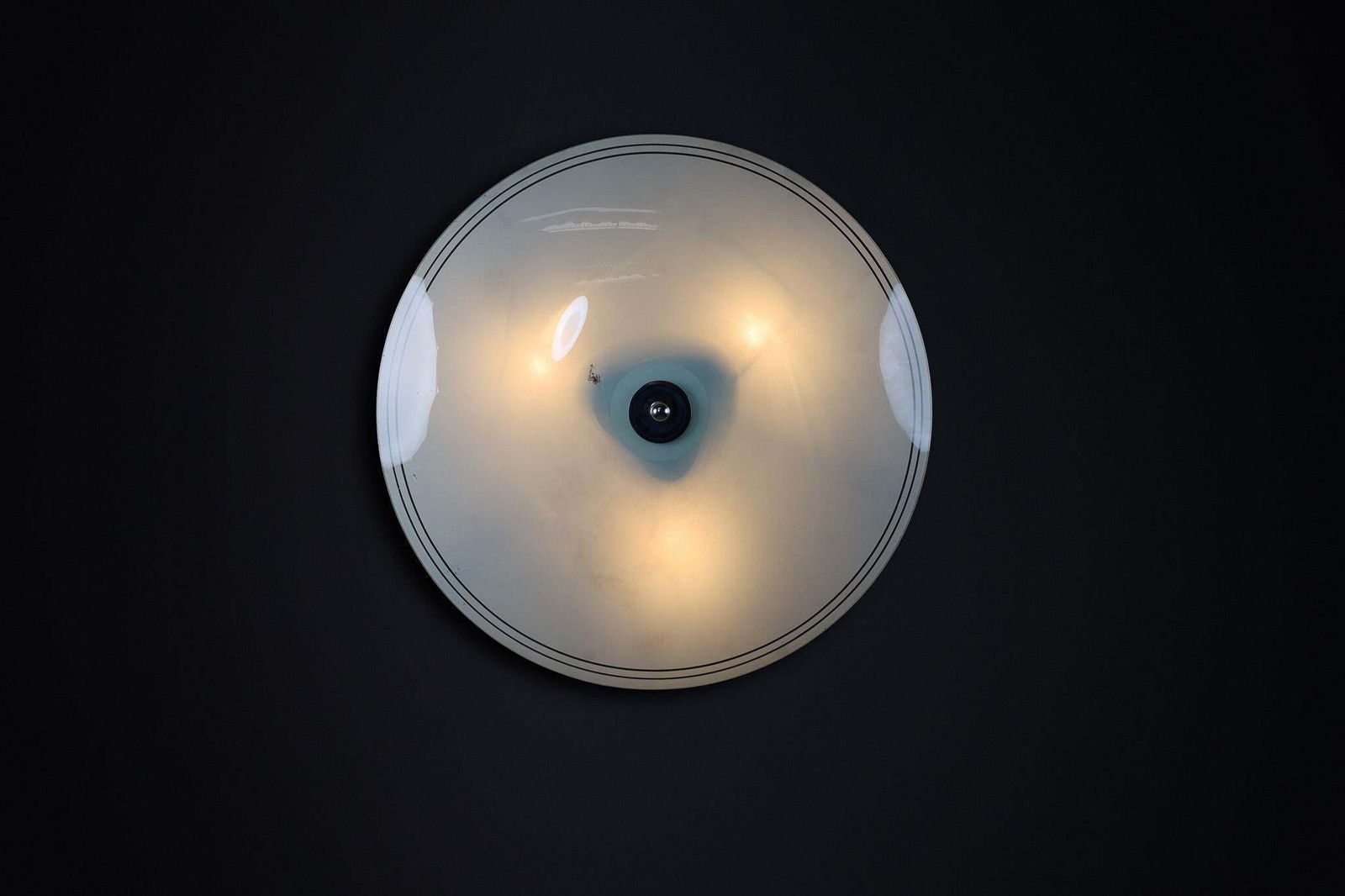 Mid Century Glass Hanging Pendant Or Wall Light Brussels World Expo 1958 (No40) photo Lighting