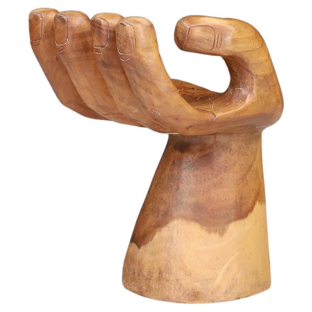 Mid Century Modern Sculptural Hand Chair In The Style Of Pedro Friedeberg, 1970s