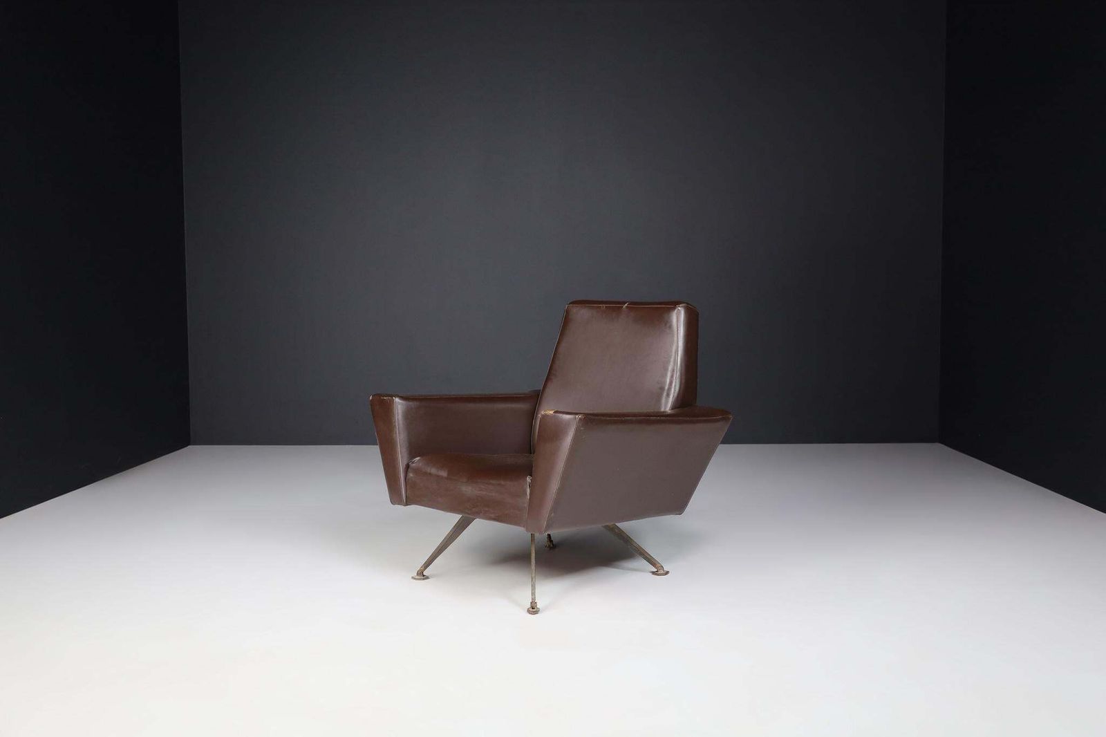 Pair Of Armchairs By Studio Tecnico Italy A.P.A. And Designed By Lenzi 1950s photo buy