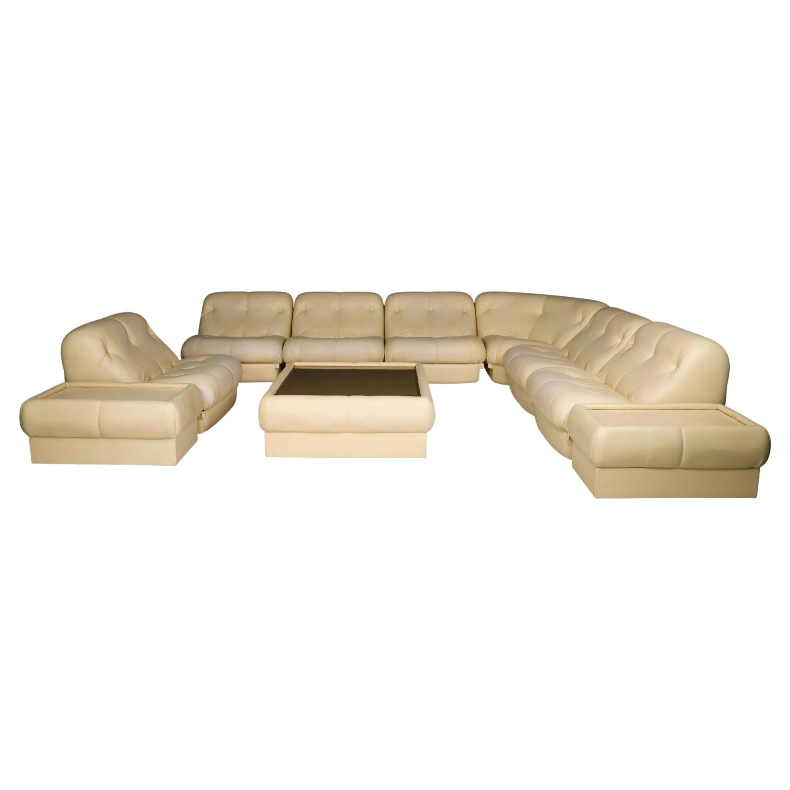 Rimo Maturi For Mimo Padova Modular Sofa Nuvolone In Leather, Italy, 1970s