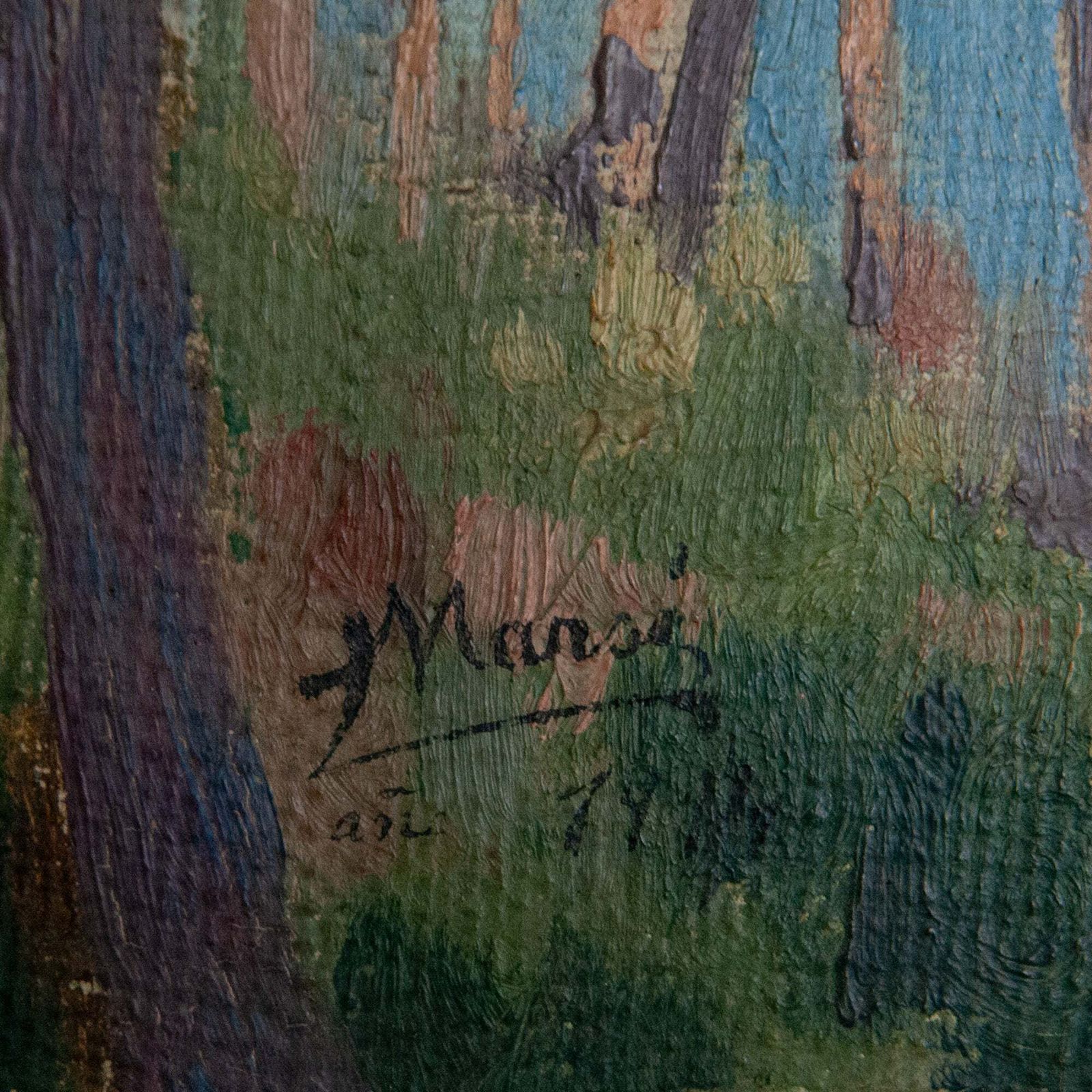 Kapel Tussen De Pijnbomen – Coloristisch Olieverfschilderij Op Doek photo 549.0