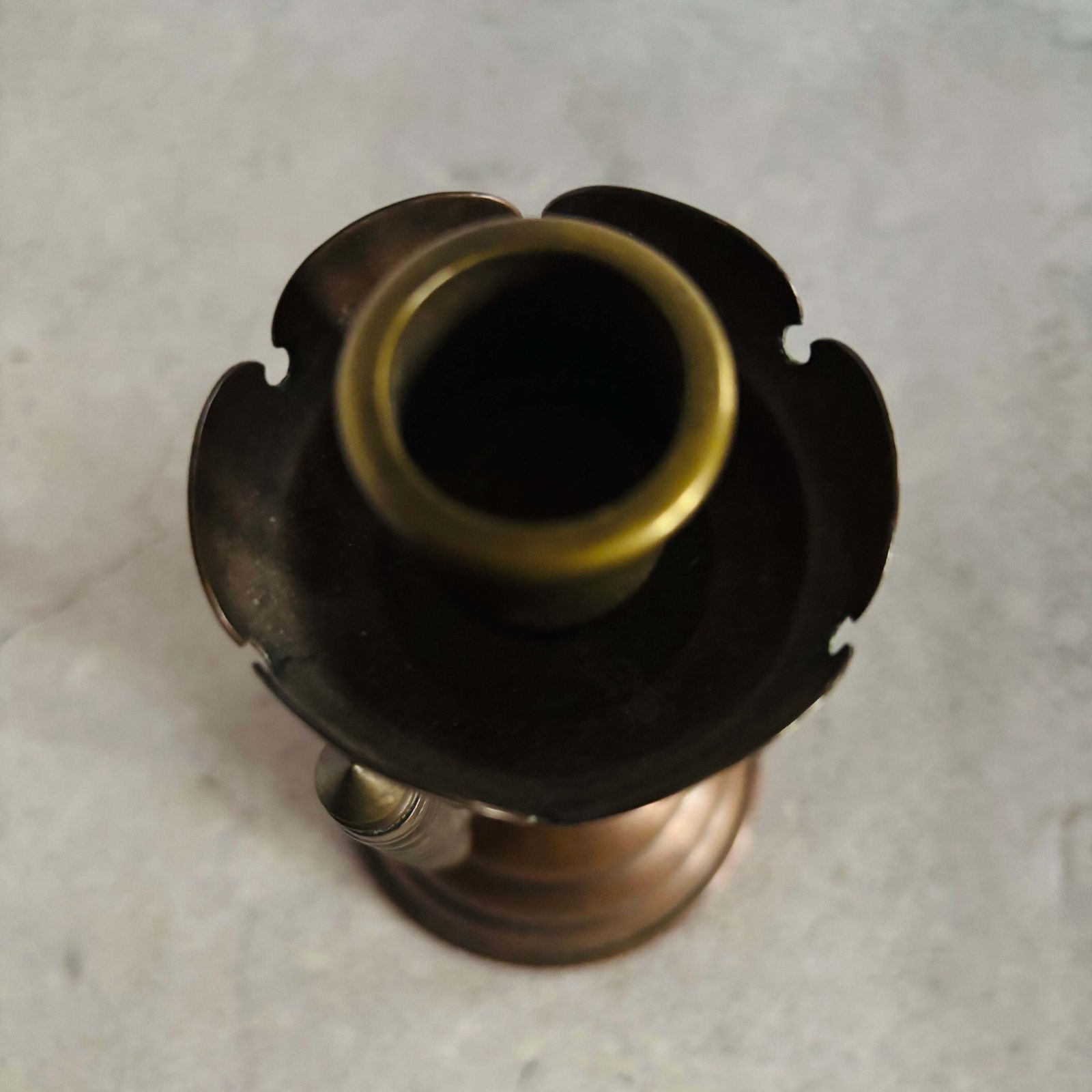 Arts & Crafts Copper And Brass Candlestick photo vinterior