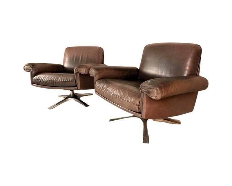Ds 31 3 Seater Sofa, Armchairs And Ottoman, 1970s, Set Of 4 photo for sale
