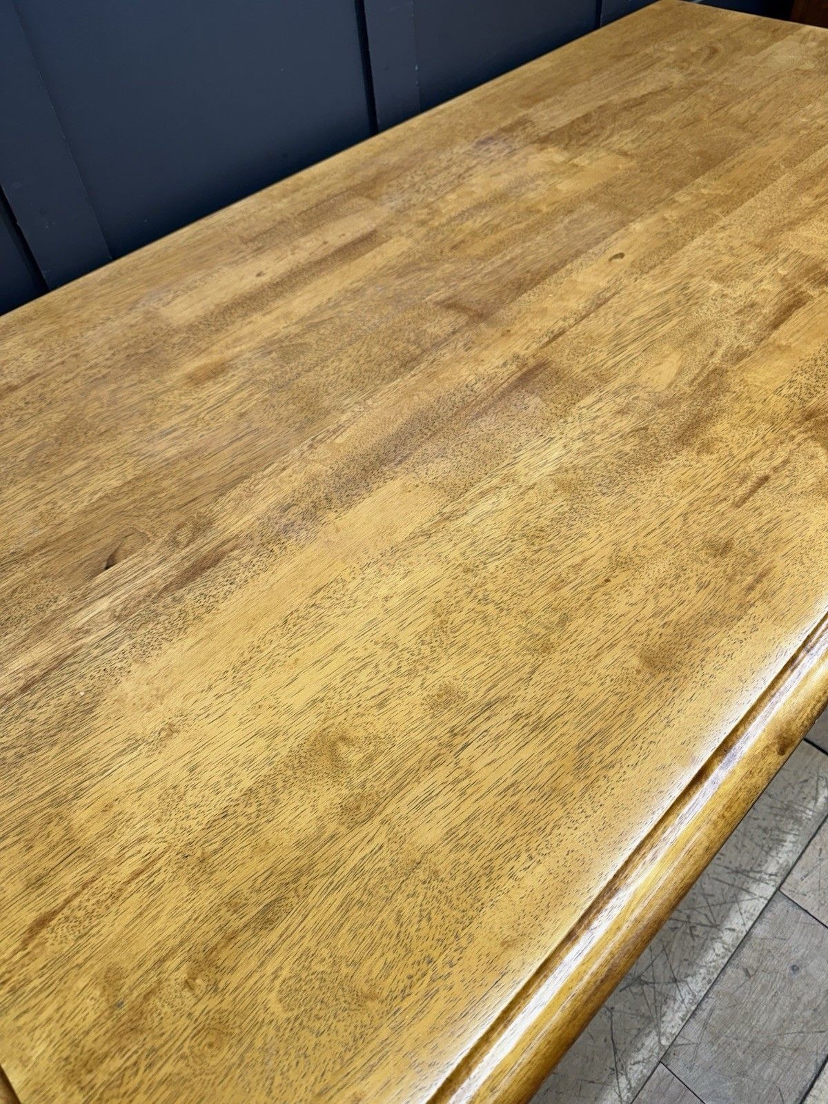 Large Beech Farmhouse Dining Table With Turned Legs – 6 To 10 Seater photo buy