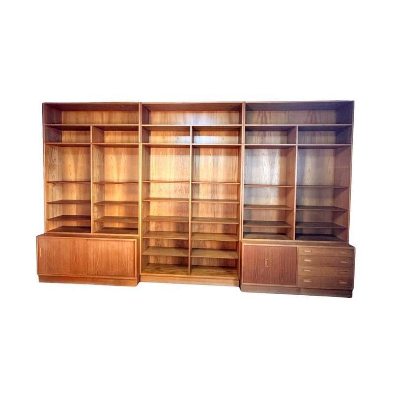 photo vintage Modular Shelving System In Teak By Poul Hundevad For Hundevad & Co., 1960s