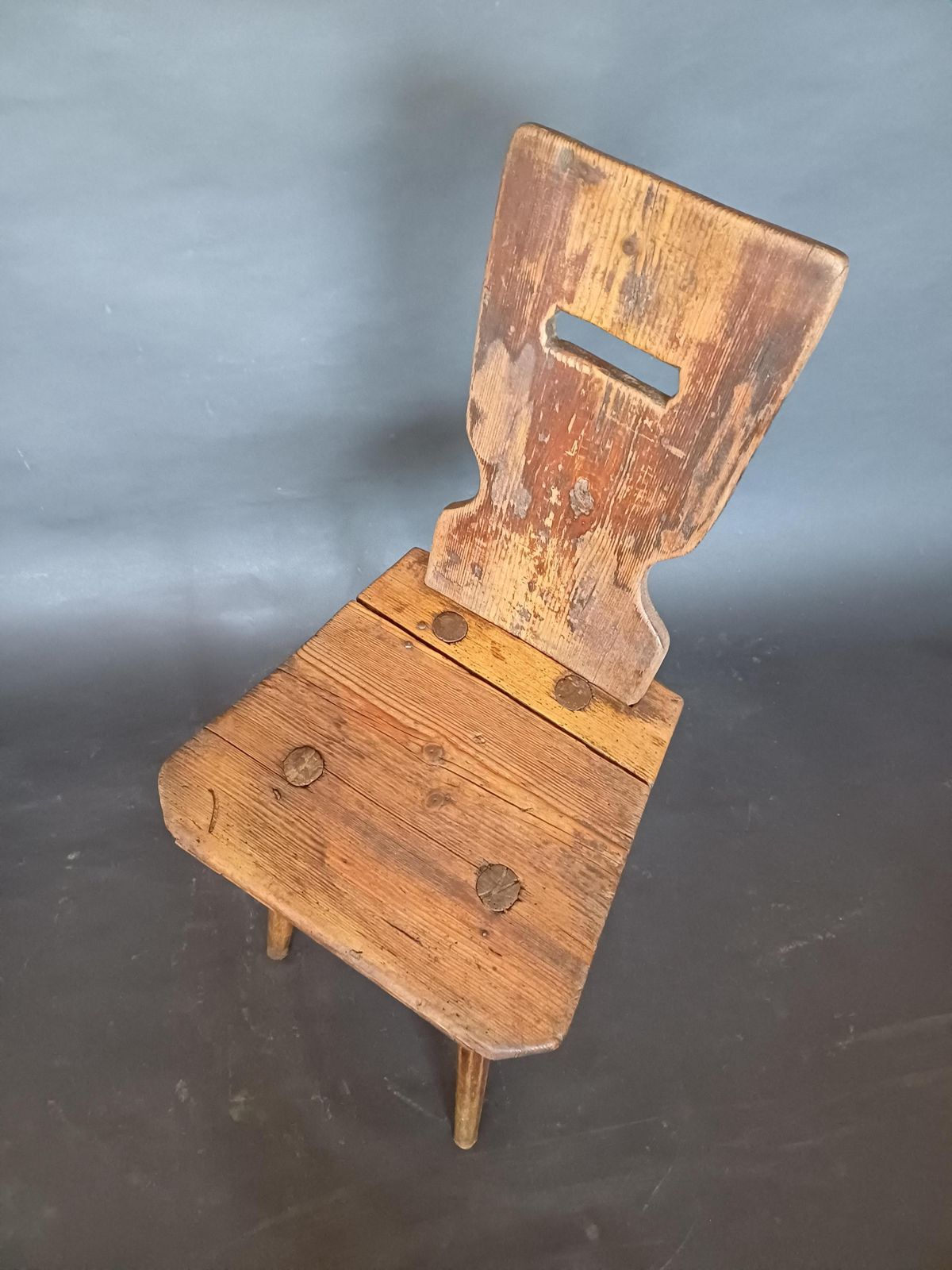Mid 19th Century Slovenian Alps Farm Chair photo 533.6