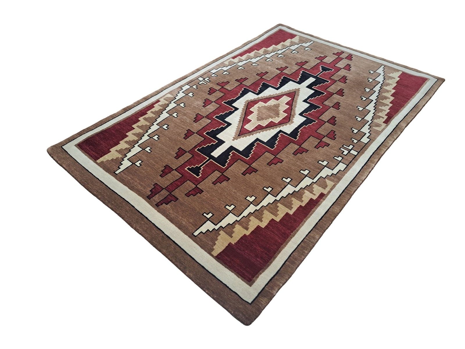 5.6x8 Ft New Handmade Rug. All Wool. Modern Living Room Carpet. Custom Options A photo Textiles