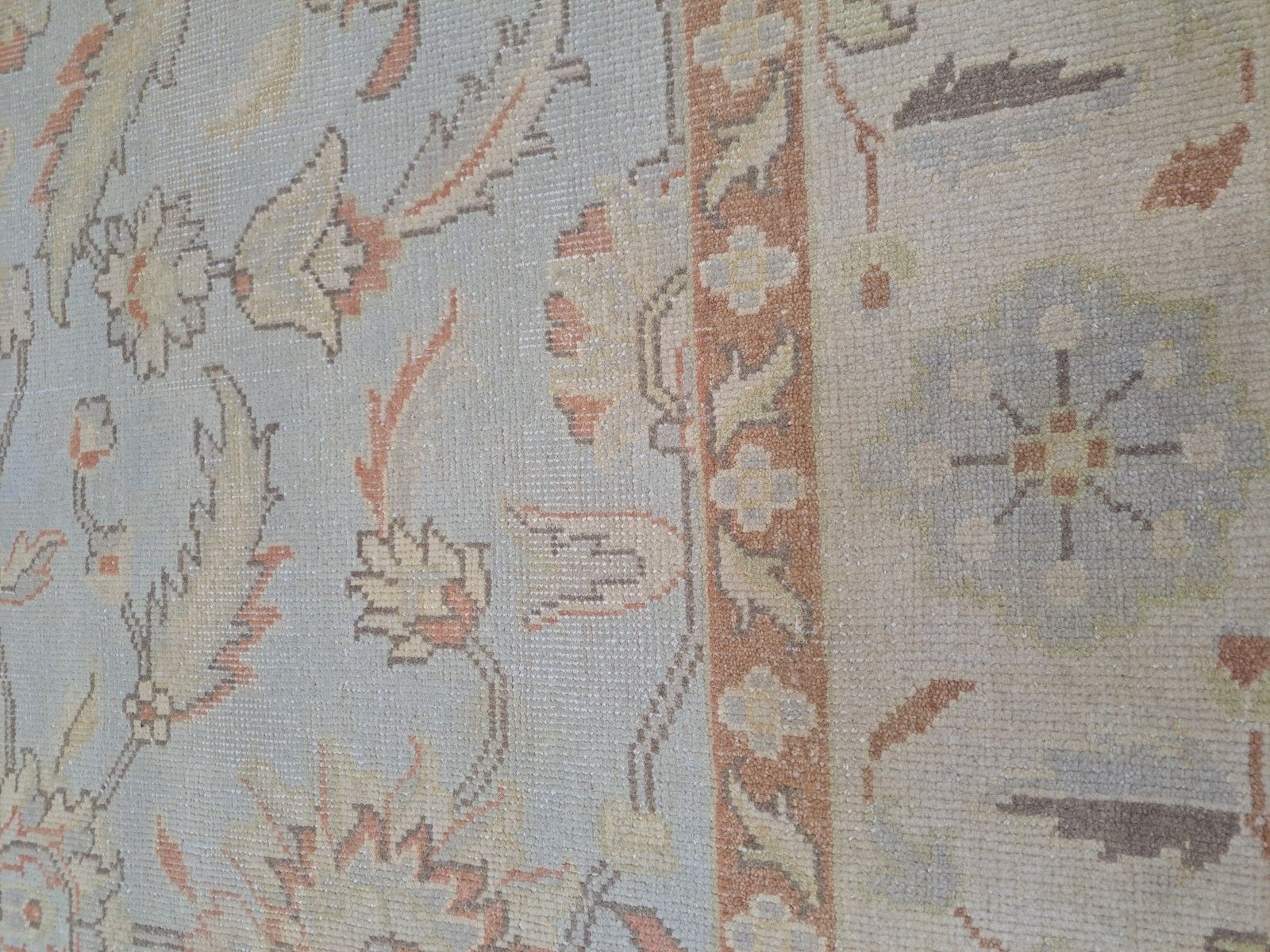 8x10 Ft New Handmade Oushak Rug. 100% Wool, Custom Size, Indian Craftsmanship photo furniture
