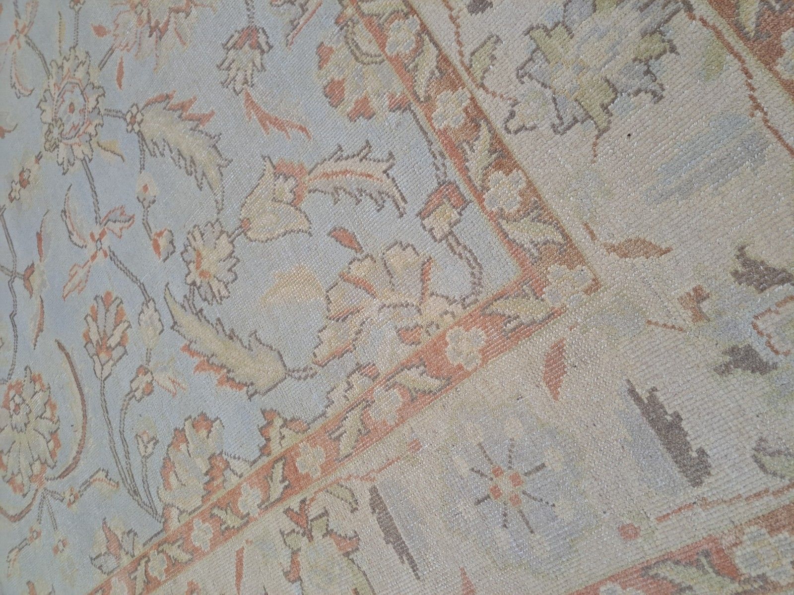 8x10 Ft New Handmade Oushak Rug. 100% Wool, Custom Size, Indian Craftsmanship photo for sale