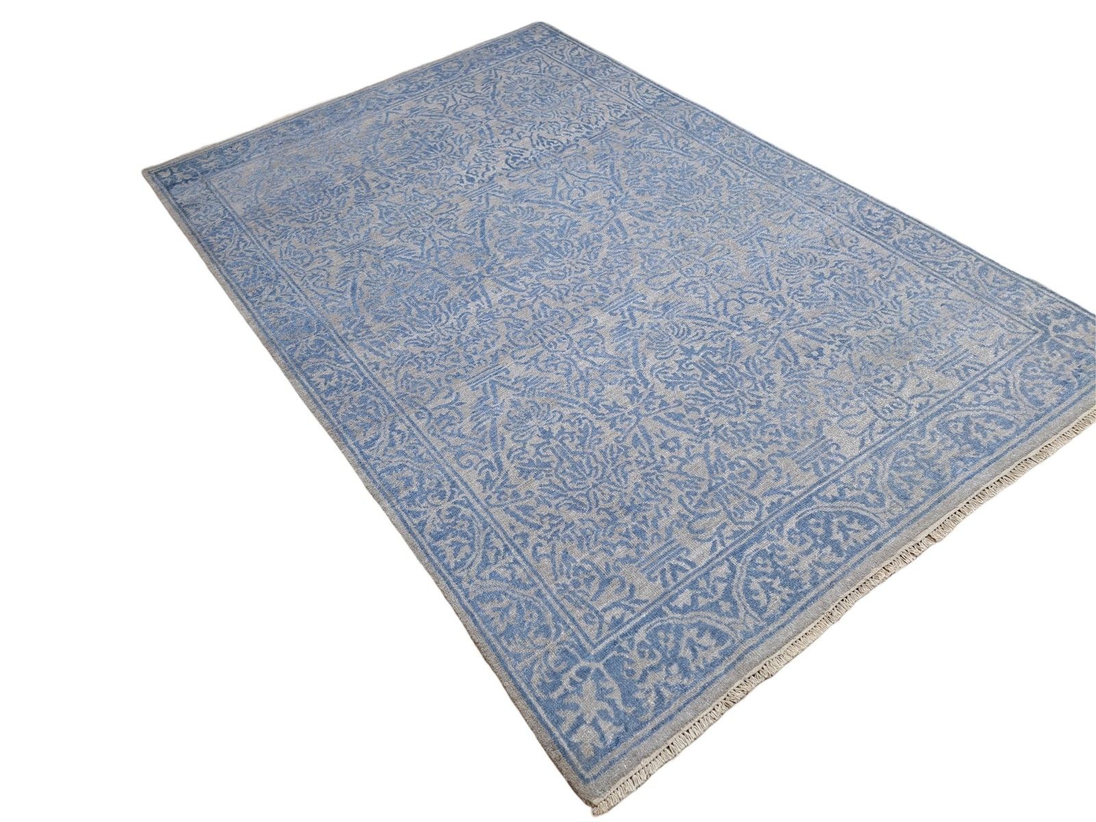 5.6x8 Ft Handmade Area Rug. 100% Silk. Hand Knotted Carpet. Custom Size Option photo furniture