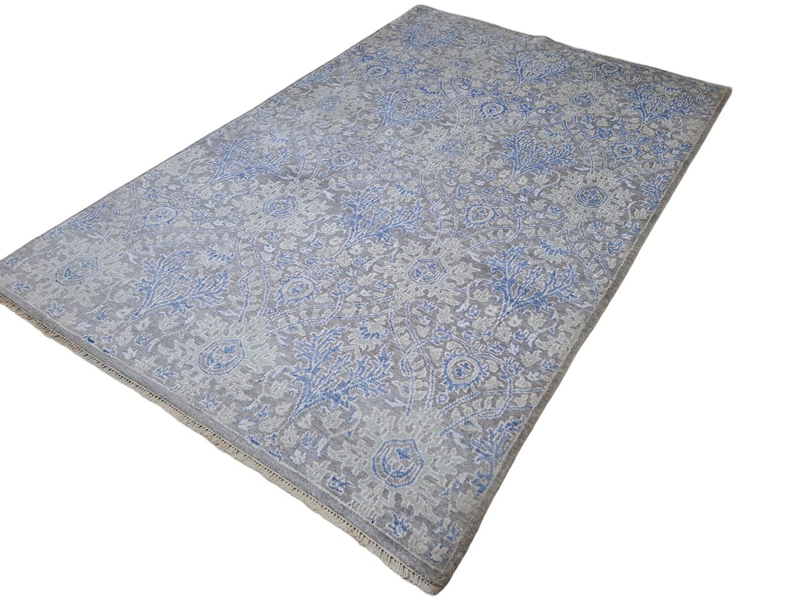 5.6x8 Ft New Hand Knotted Silk Rug. Living Room Carpet. Custom Size Available photo Textiles