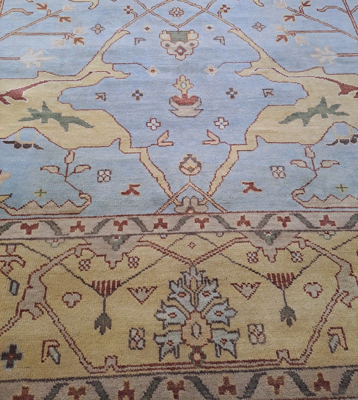 9x12 Ft New Hand Knotted Oushak Style Rug. 100% Wool Carpet. Custom Options Avl. photo buy