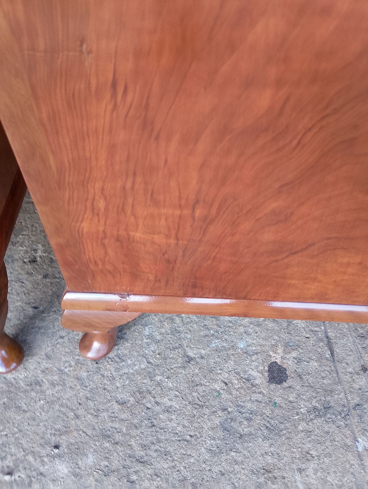 Solid Walnut Pair Of Bedside Chest Of Drawers C1930/40s photo vinterior