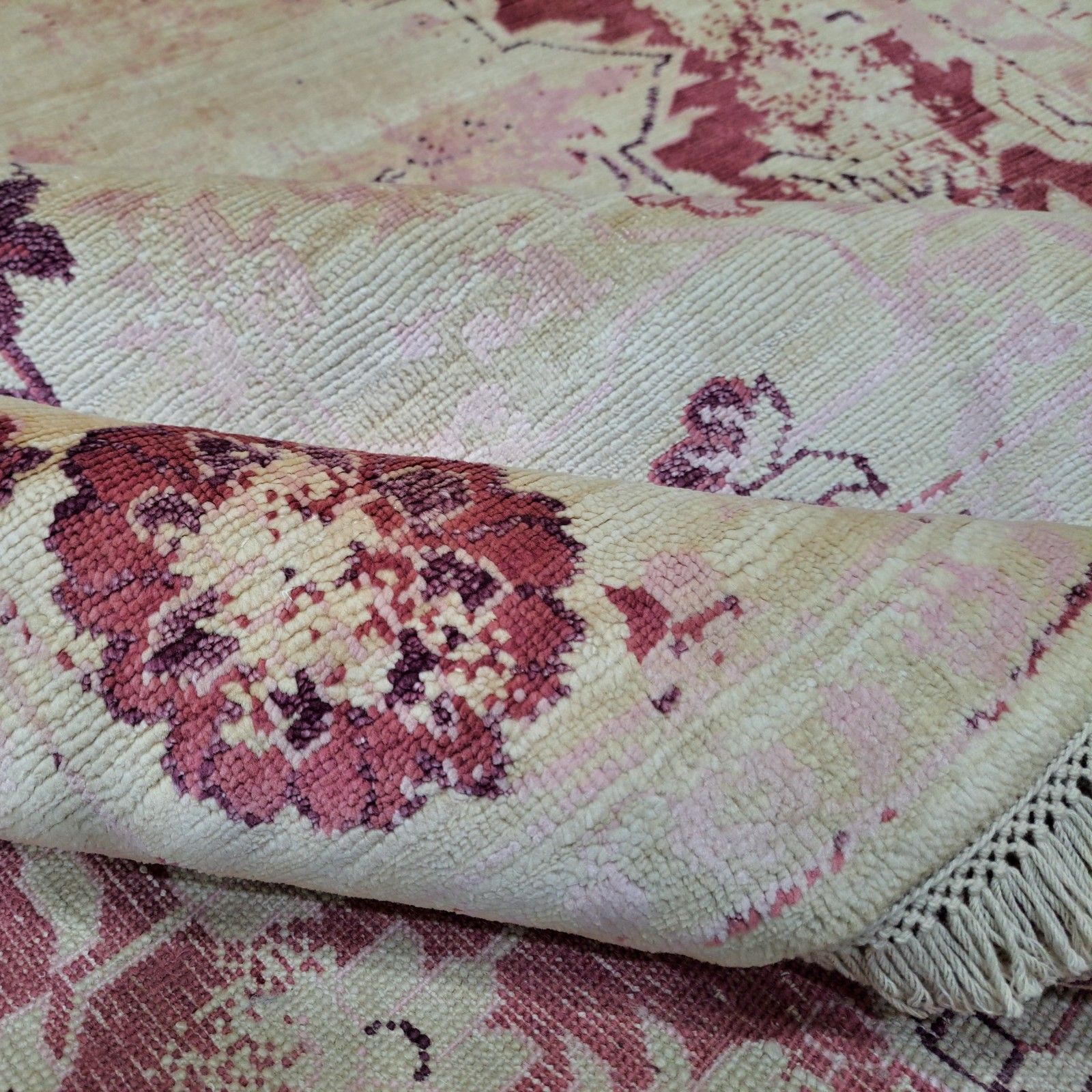 6x9 Ft Hand Knotted Area Rug Made Of 100% Silk. Contemporary Living Room Carpet photo vintage
