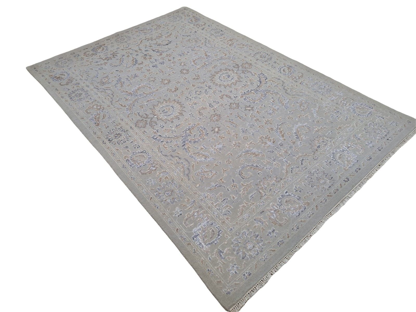 5.6x8 Ft 100% Silk Hand Knotted Area Rug For Contemporary Living Room photo furniture