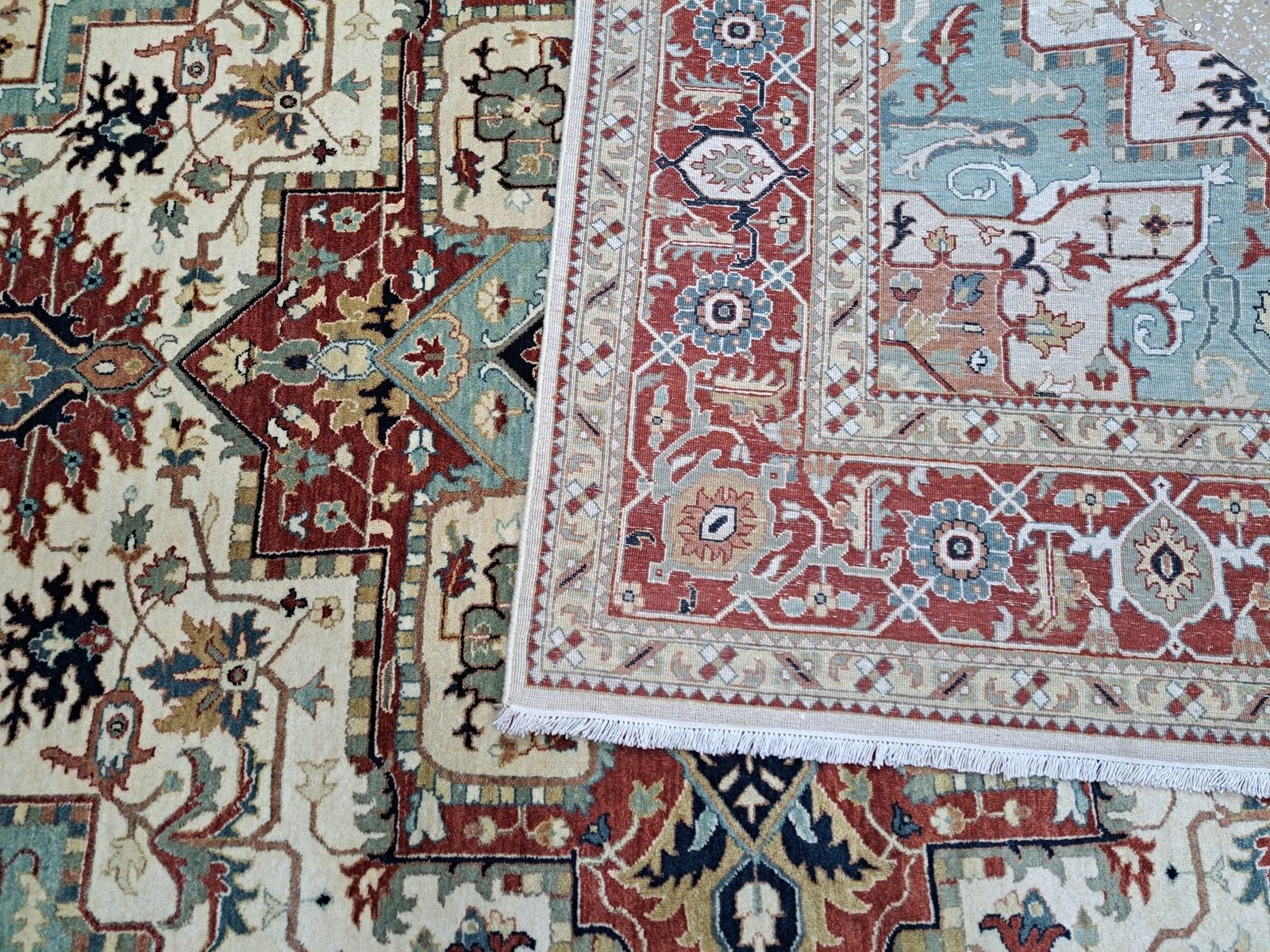 photo for sale 8x10 Ft Antique Heriz Inpired Hand Knotted New Rug Made Of Wool