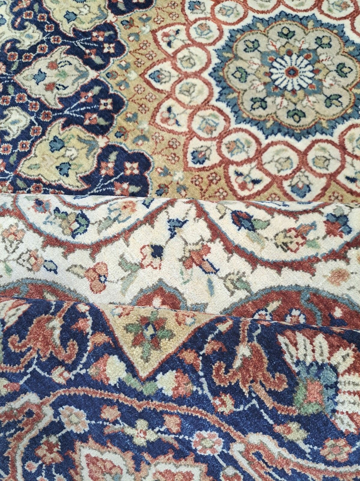 8x10 Ft Heriz Inspired Handmade Wool Rug. Antique Style Area Carpet. 100% Wool photo buy