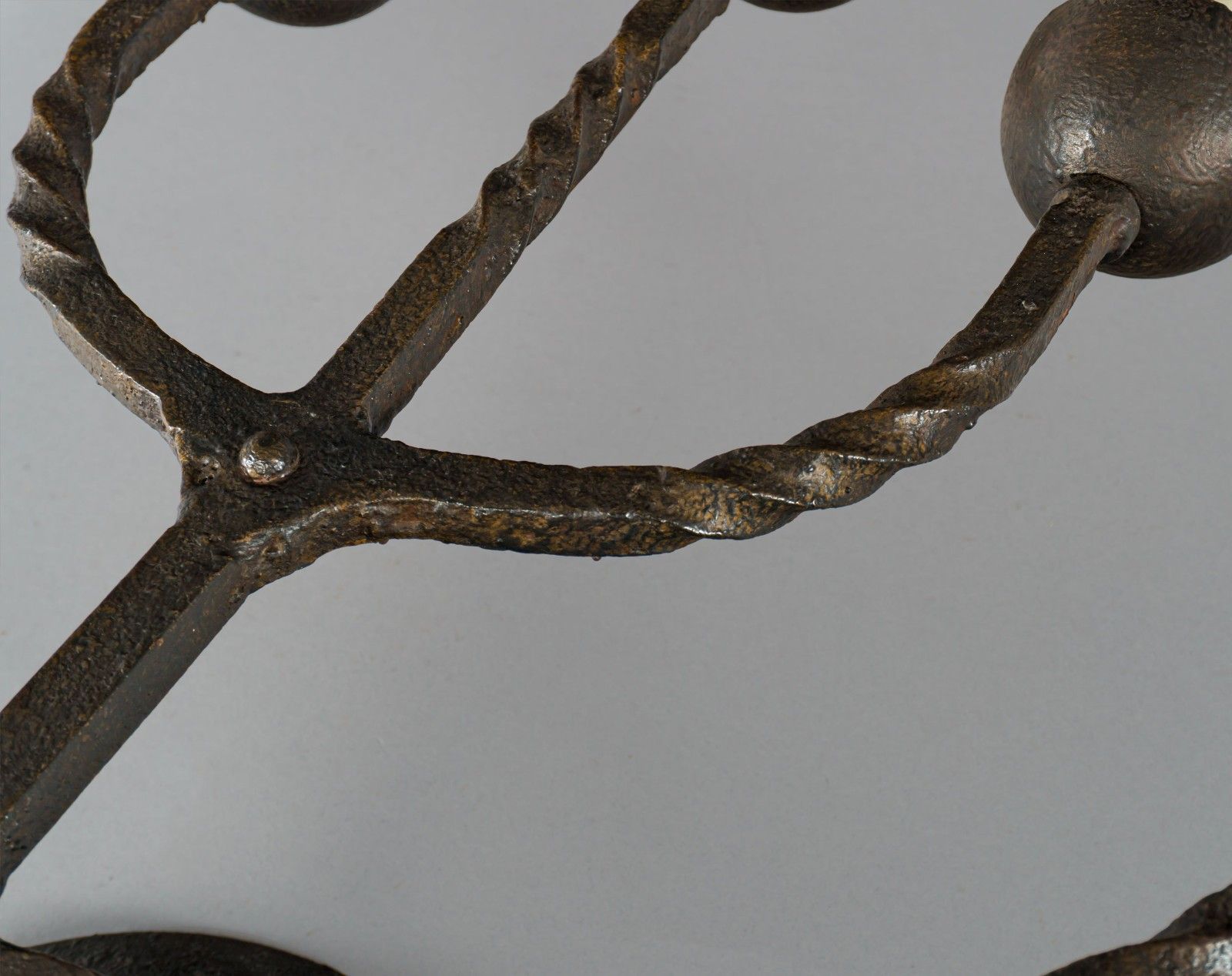 Pair Of Xl Vintage 1950s French Brutalist 5 Arm Wrought Iron Wall Lamps / Sconces photo Lighting