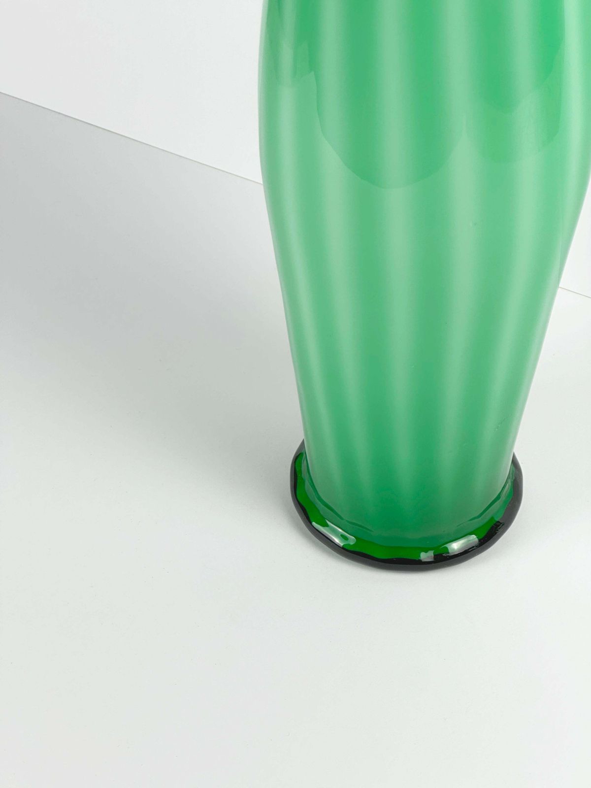 Tall Green Empoli Glass Vase By Vetreria Artistica Toscana, 1970s Italy photo furniture
