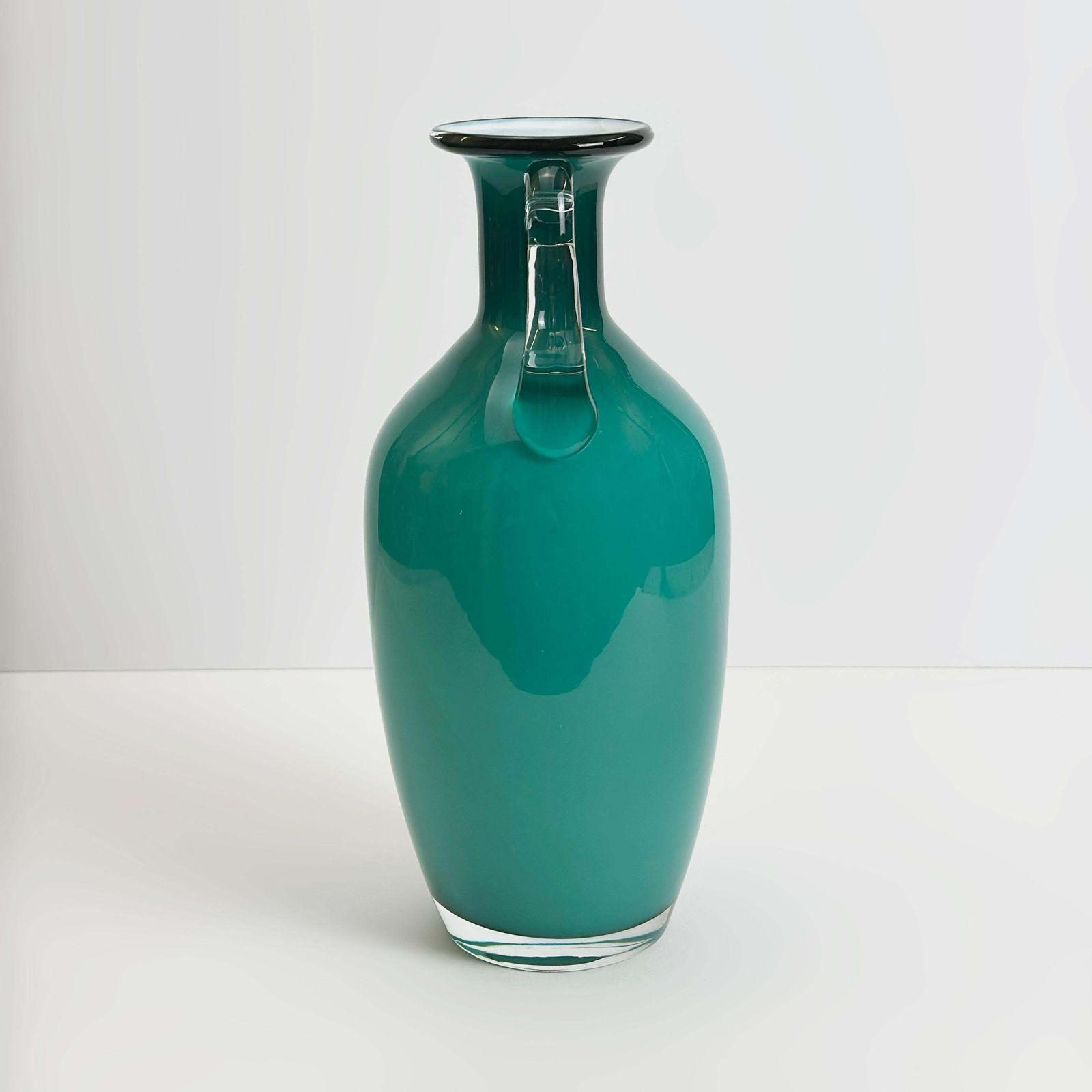photo furniture Turquoise Glass Amphora Vase By Jerzy Słuczan Orkusz For Tarnowiec, Poland 1980s