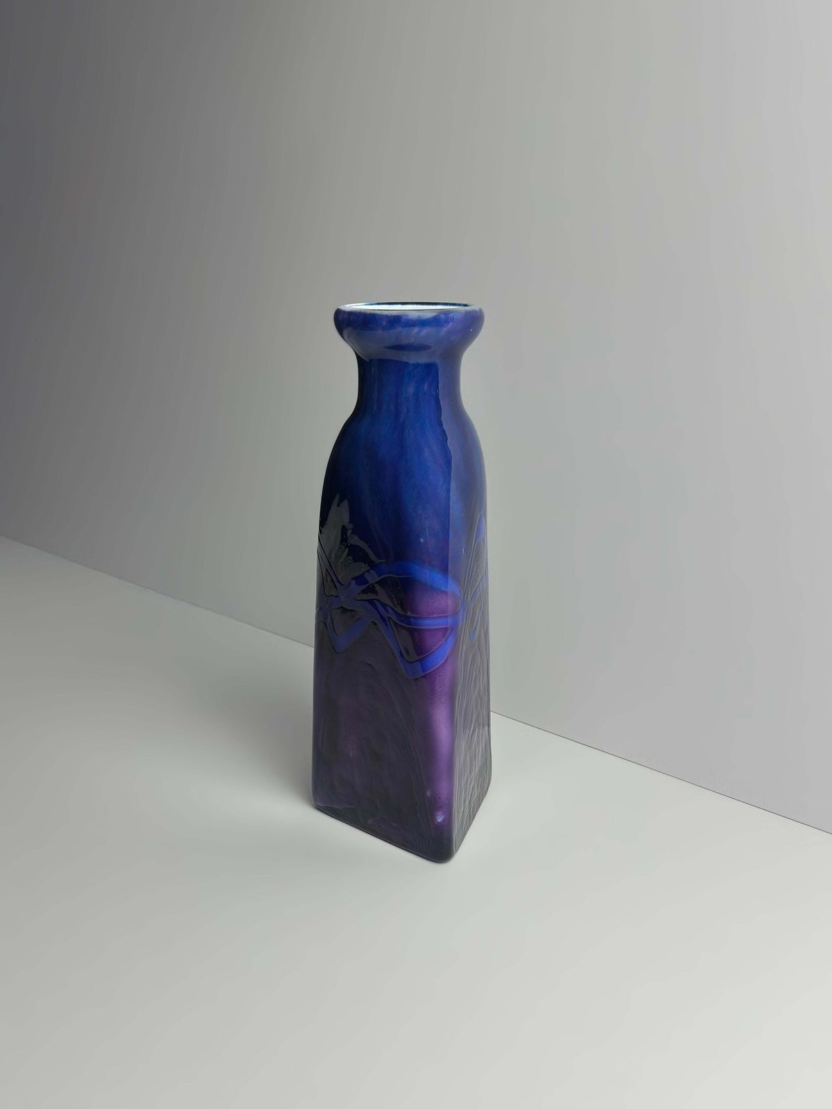 Postmodern Art Glass Vase By Colin Terris For Caithness, Scotland, 1990s photo for sale