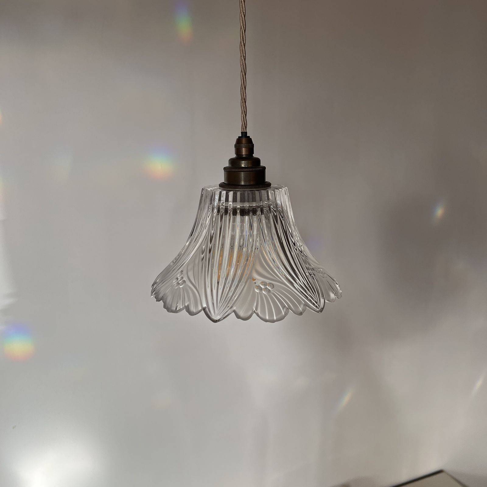 Set Of Three Floral Frill Glass Shades photo 120.0