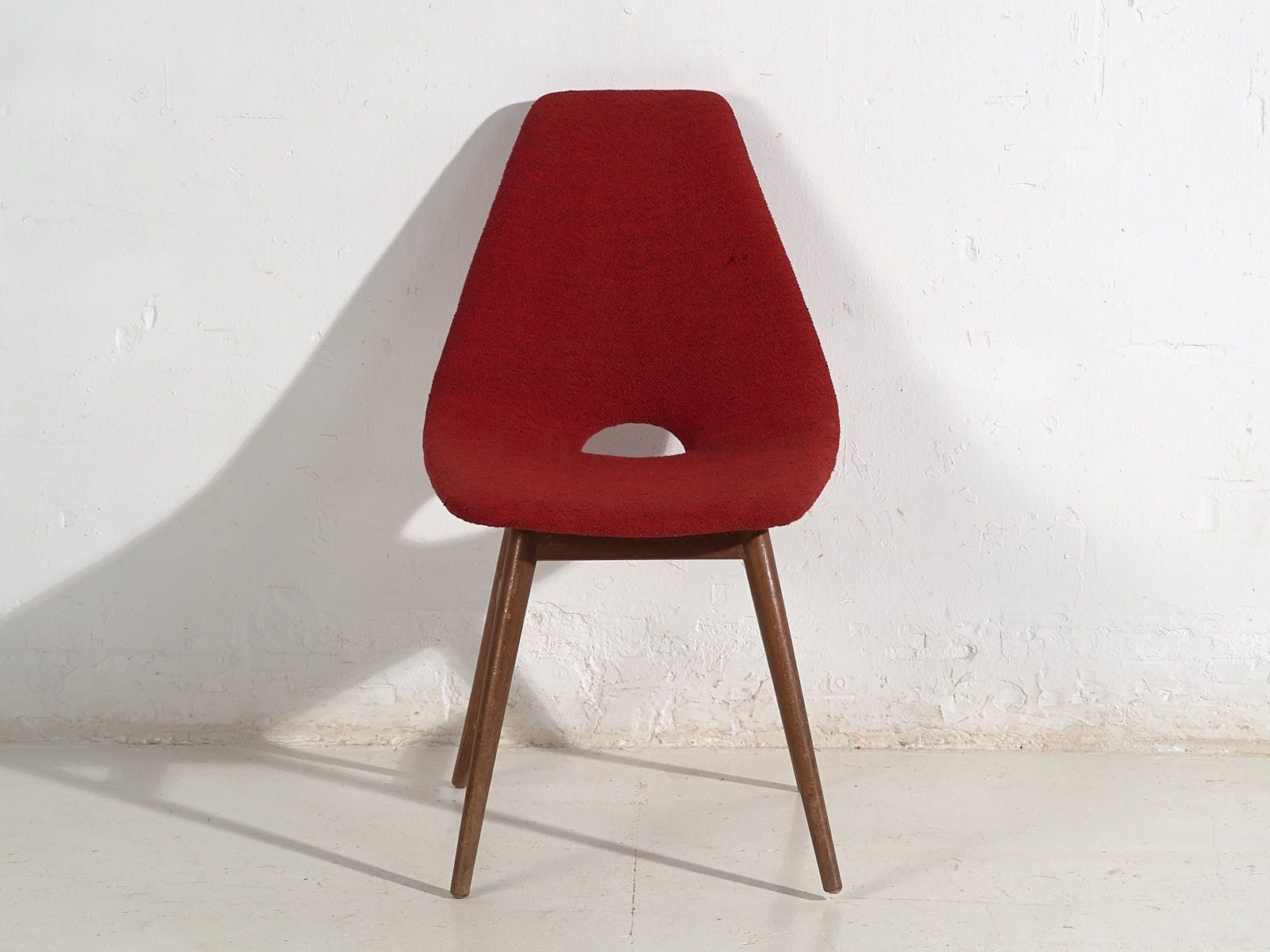 Bordeaux Red Vintage Style Chairs (C.1950). Set Of 2 Pieces photo 317.0