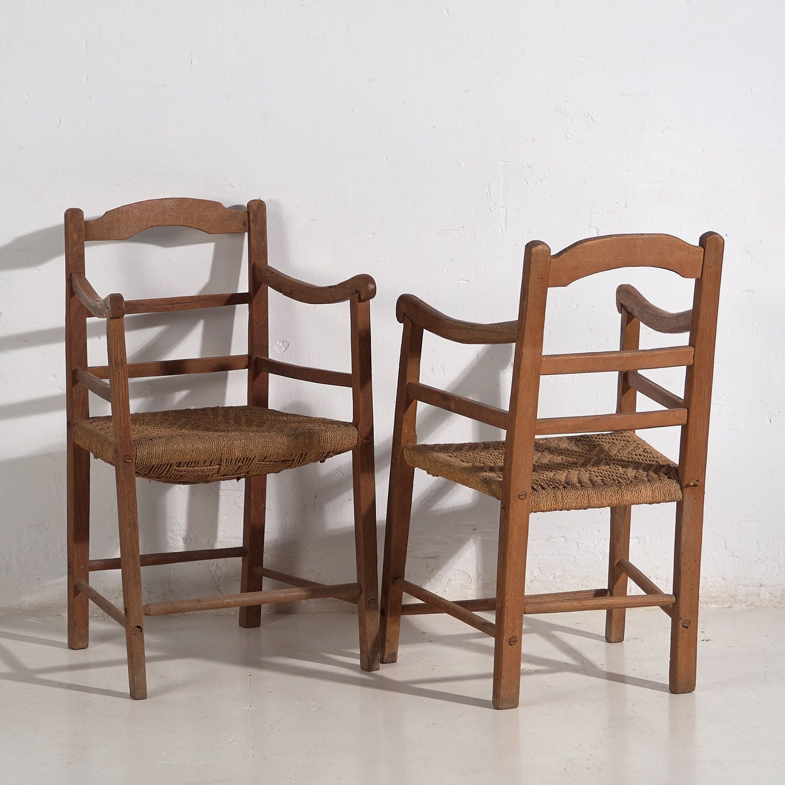 Antique Oak Armchairs (C.1900). Set Of 2 Pieces photo furniture