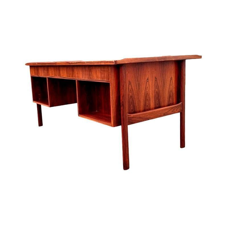 Danish Rosewood Desk In The Style Of Arne Vodder, 1960s photo vinterior