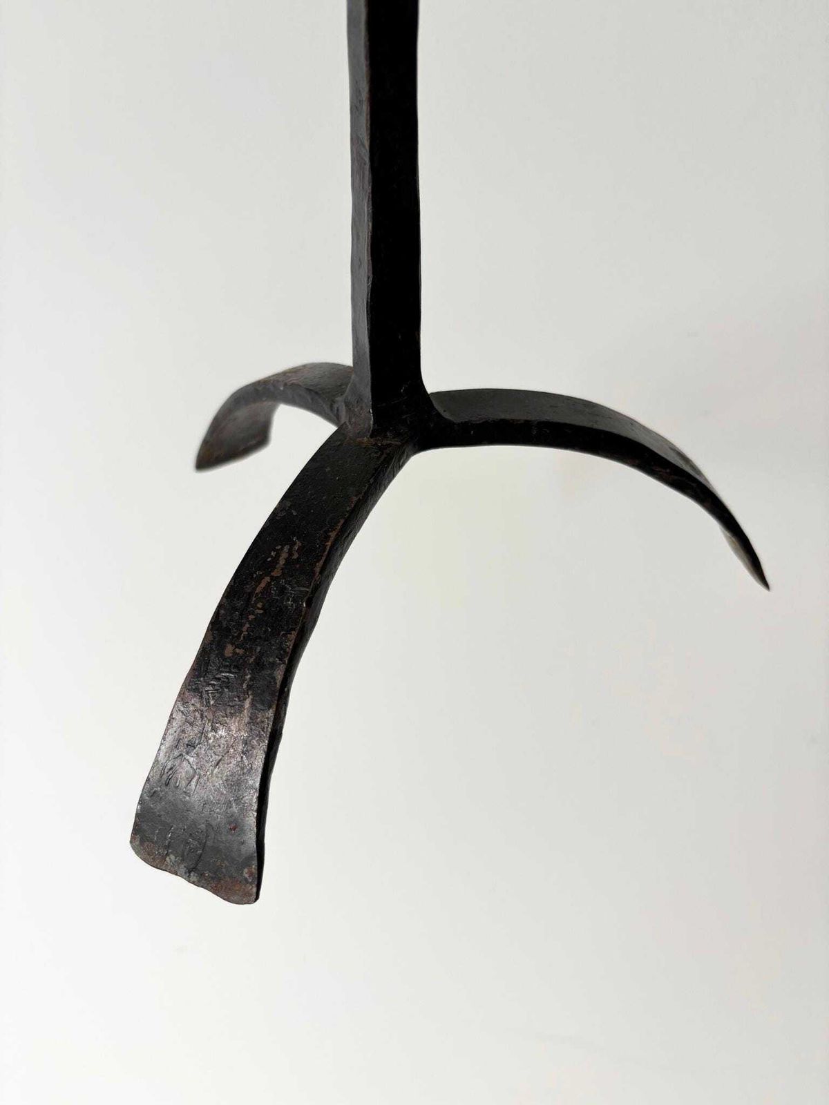 Wrought Iron Mid Century Candelabra, Rustic French Vintage Piece photo 330.0