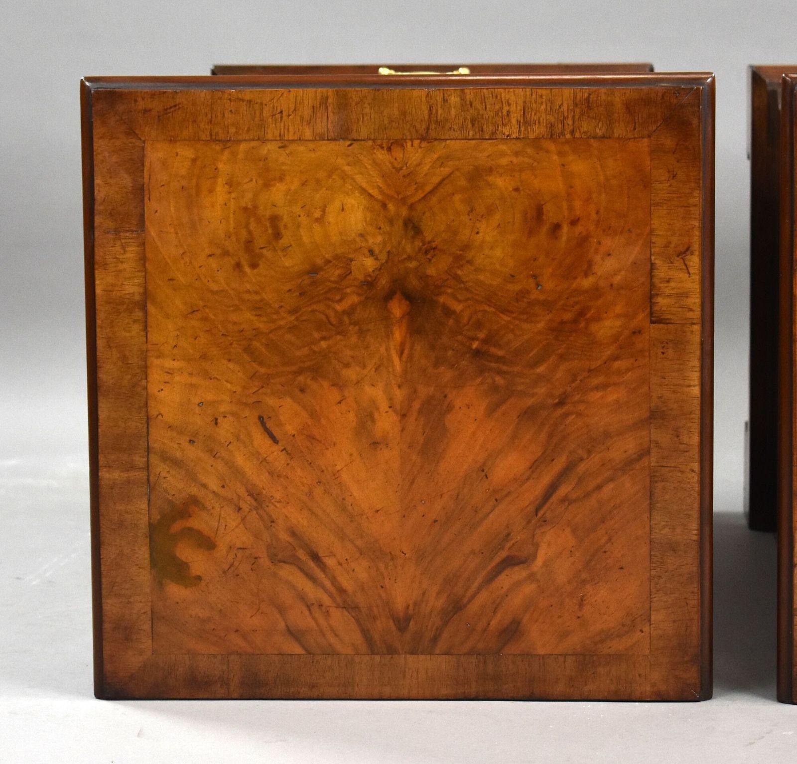 Pair Of Victorian Burr Walnut Bedsides photo vintage