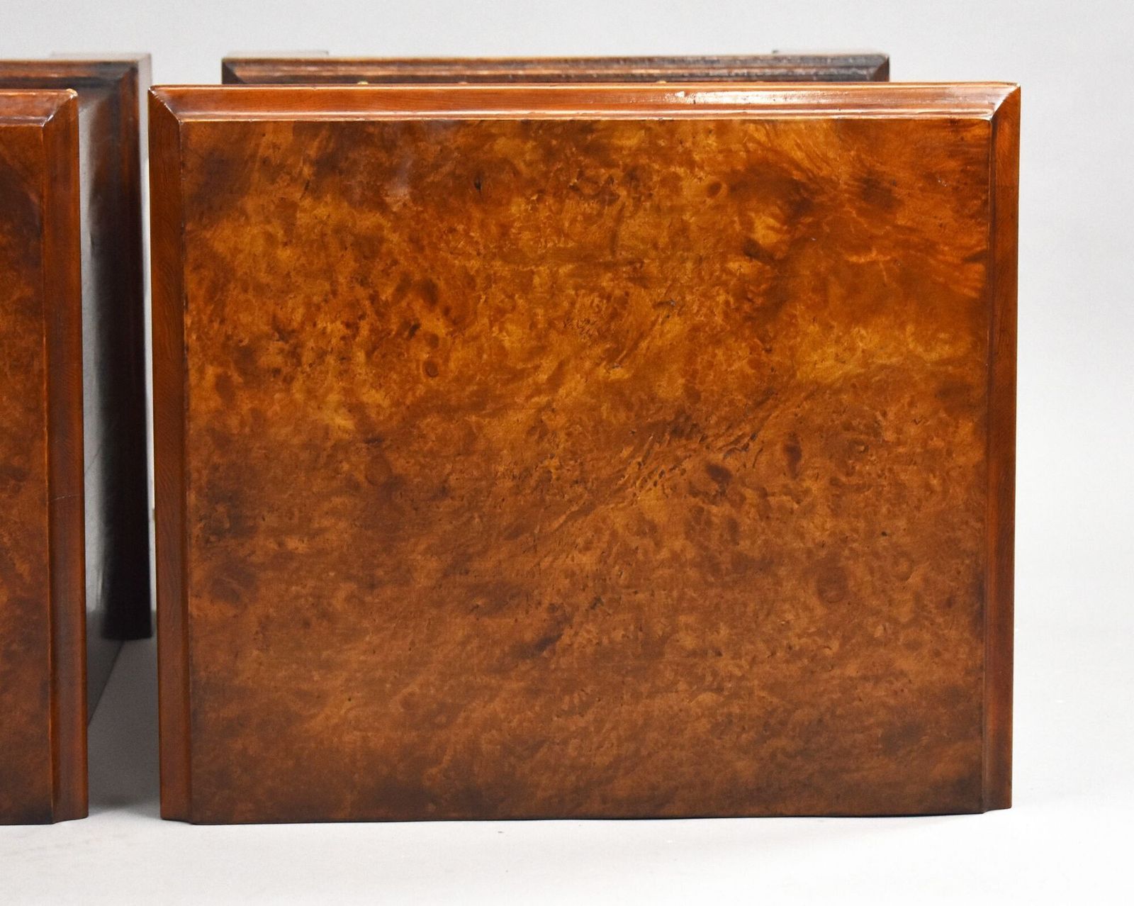 Pair Of Victorian Burr Walnut Bedsides photo vintage