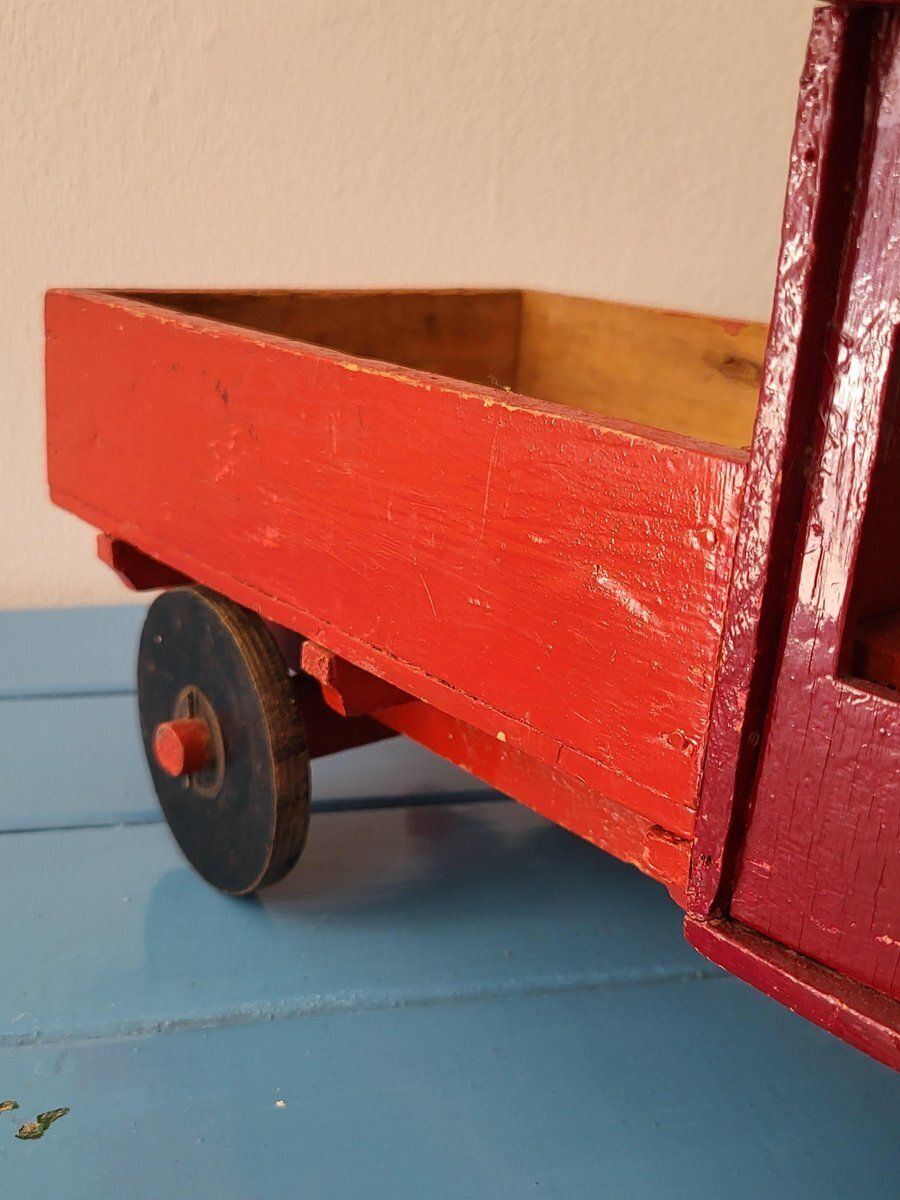 photo furniture Antique Handmade Wooden Toy Truck, 1940s