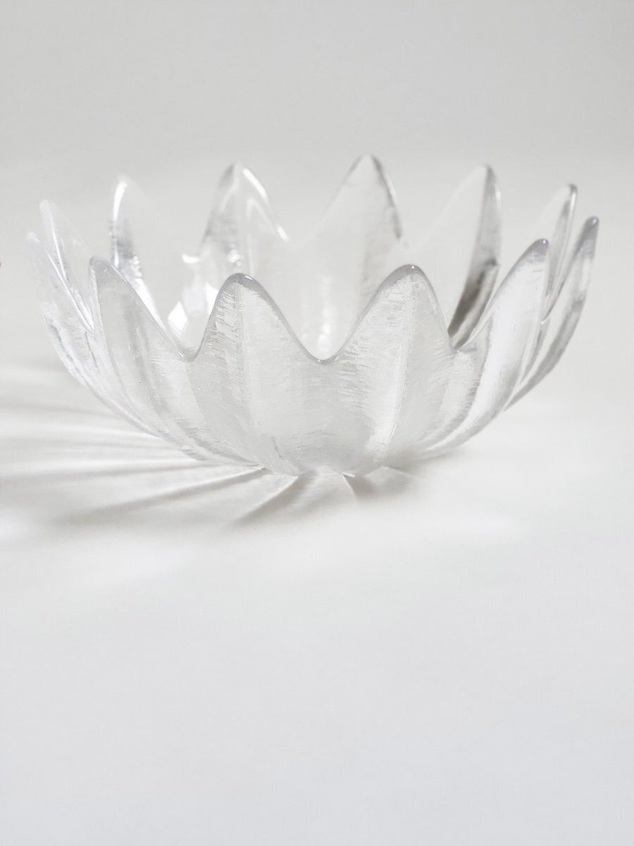Star Shaped Crystal Glass Dessert Bowls By C. J. Riedel, Austria, 1970s, Set Of 6 photo vintage